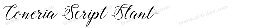 Coneria Script Slant字体转换
